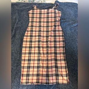 Plaid Sleeveless Dress